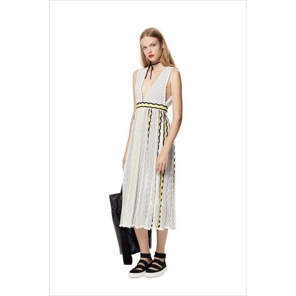 New NWT M Missoni Dress V Neck Midi Spring Summer 2018